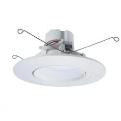 5/6 in. 2700-5000K Selectable CCT Integrated LED White Retrofit LED Module Recessed Light with Gimbal Trim by Halo 12 5/6 in. 2700-5000K Selectable CCT Integrated LED White Retrofit LED Module Recessed Light with Gimbal Trim by Halo -Halo Shop halo recessed lighting trims ra56109s1ewhr c3 1000