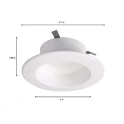RL 4 in. White Bluetooth Smart Integrated LED Recessed Ceiling Light Trim, Tunable CCT (2700K-5000k) by Halo 27 RL 4 in. White Bluetooth Smart Integrated LED Recessed Ceiling Light Trim, Tunable CCT (2700K-5000k) by Halo -Halo Shop halo recessed lighting trims rl4069ble40awhr 76 1000