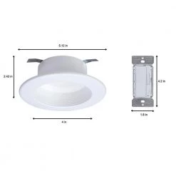 4 in. Tunable CCT (2700K-5000K) Bluetooth Smart Integrated LED Recessed Trim with In-Wall Accessory Dimmer by HALO Home -Halo Shop halo recessed lighting trims rl4069ble40awhr hiwac1ble40awh 66 1000
