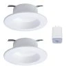 4in. Tunable CCT Smart Integrated LED Recessed Retrofit Trim (2-Pack) and Bluetooth Internet Access Bridge by HALO Home -Halo Shop halo recessed lighting trims rl4069hwb1ble40awh2pk 64 1000