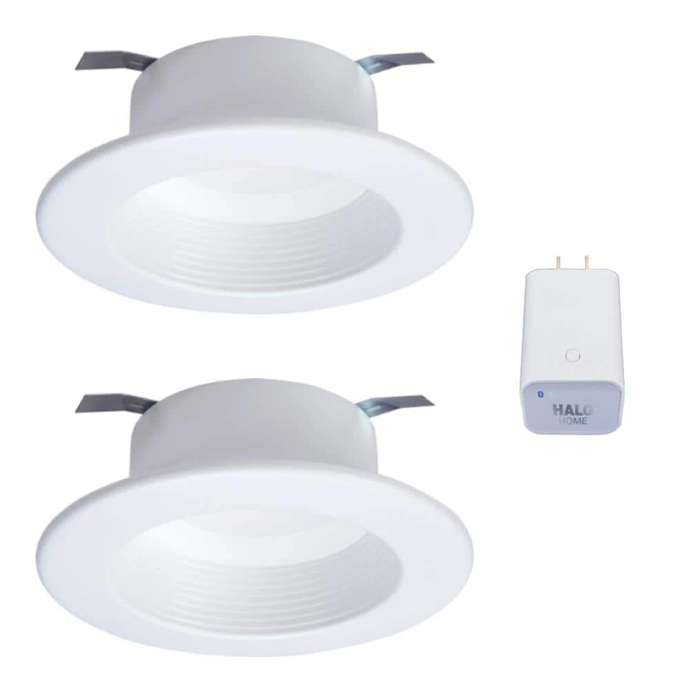 4in. Tunable CCT Smart Integrated LED Recessed Retrofit Trim (2-Pack) and Bluetooth Internet Access Bridge by HALO Home 3 4in. Tunable CCT Smart Integrated LED Recessed Retrofit Trim (2-Pack) and Bluetooth Internet Access Bridge by HALO Home