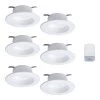 4in. Tunable CCT Smart Integrated LED Recessed Retrofit Trim (6-Pack) and Bluetooth Internet Access Bridge by HALO Home 1 4in. Tunable CCT Smart Integrated LED Recessed Retrofit Trim (6-Pack) and Bluetooth Internet Access Bridge by HALO Home -Halo Shop halo recessed lighting trims rl4069hwb1ble40awh6pk 64 1000