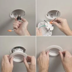 RL 4 in. 3500K Color Temperature Integrated LED Recessed Retrofit Ceiling Light Trim with 90 CRI, Title 20 Compliant by Halo -Halo Shop halo recessed lighting trims rl460wh935 ca a0 1000