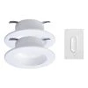 4 in. Tunable CCT Bluetooth Smart Integrated LED White Recessed Light Trim, and Smart Bluetooth Dimmer Switch (2-Pack) by Halo -Halo Shop halo recessed lighting trims rl4hhany 2pk 64 1000