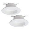 4 in. 2700K-5000K Tunable Smart Integrated LED White Recessed Light Ceiling Trim Selectable Lumens (2-Pack) by Halo