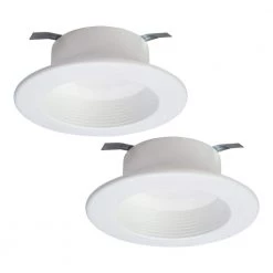 4 in. 2700K-5000K Tunable Smart Integrated LED White Recessed Light Ceiling Trim Selectable Lumens (2-Pack) by Halo