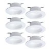 4 in. 2700K-5000K Tunable Smart Integrated LED White Recessed Light Ceiling Trim Selectable Lumens (6-Pack) by Halo 1 4 in. 2700K-5000K Tunable Smart Integrated LED White Recessed Light Ceiling Trim Selectable Lumens (6-Pack) by Halo -Halo Shop halo recessed lighting trims rl4hhhl 6pk 64 1000