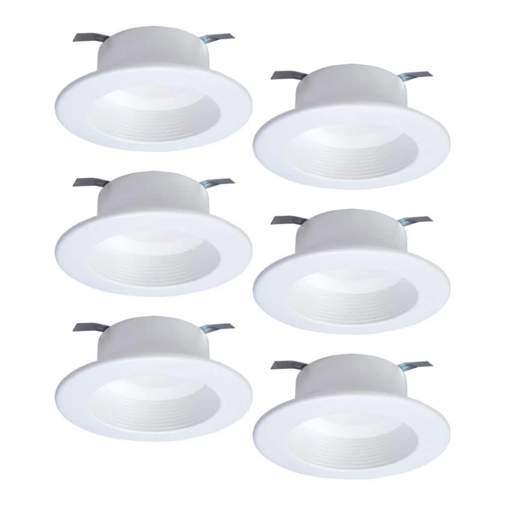 4 in. 2700K-5000K Tunable Smart Integrated LED White Recessed Light Ceiling Trim Selectable Lumens (6-Pack) by Halo 3 4 in. 2700K-5000K Tunable Smart Integrated LED White Recessed Light Ceiling Trim Selectable Lumens (6-Pack) by Halo