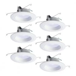 RL 5 in. and 6 in. Tunable White Bluetooth Smart Integrated LED Recessed Ceiling Light CCT 2700K-5000K (6-Pack) by Halo