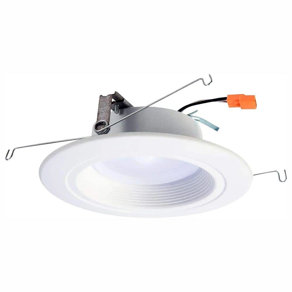 RL 5 in. and 6 in. 3500K White Integrated LED Recessed Ceiling Light Trim at 90 CRI, Bright White by Halo 3 RL 5 in. and 6 in. 3500K White Integrated LED Recessed Ceiling Light Trim at 90 CRI, Bright White by Halo