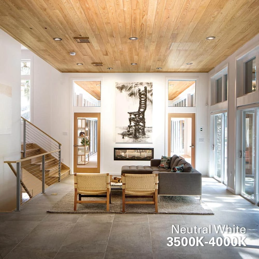 RL 5 in. and 6 in. 3500K White Integrated LED Recessed Ceiling Light Trim at 90 CRI, Bright White by Halo 6 RL 5 in. and 6 in. 3500K White Integrated LED Recessed Ceiling Light Trim at 90 CRI, Bright White by Halo - Image 4