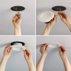 RL 5 in. and 6 in. White Wireless Smart Integrated LED Recessed Downlight Ceiling Fixture Selectable Color Temperature by Halo -Halo Shop halo recessed lighting trims rl560whzha69 76 1000