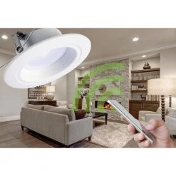 RL 5 in. and 6 in. White Wireless Smart Integrated LED Recessed Downlight Ceiling Fixture Selectable Color Temperature by Halo -Halo Shop halo recessed lighting trims rl560whzha69 c3 1000
