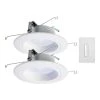 RL 5 & 6in. White Bluetooth Smart Integrated LED Recessed Light Trim, Tunable CCT 2-Pack & Smart Bluetooth Dimmer Switch by Halo 2 RL 5 & 6in. White Bluetooth Smart Integrated LED Recessed Light Trim, Tunable CCT 2-Pack & Smart Bluetooth Dimmer Switch by Halo -Halo Shop halo recessed lighting trims rl56hhany 2pk 64 1000