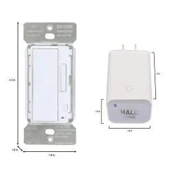 5 in./6 in. Tunable CCT Smart Alexa Voice Integrated LED Recessed White Trim with Dimmer and Bridge Kit by Halo -Halo Shop halo recessed lighting trims rl56hvahiwac 66 1000
