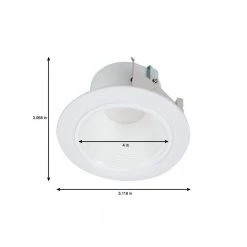 RL 4 in. White Integrated LED Recessed Ceiling Light Retrofit Trim at 3000K Soft White, Deep Baffle for Low Glare by Halo 12 RL 4 in. White Integrated LED Recessed Ceiling Light Retrofit Trim at 3000K Soft White, Deep Baffle for Low Glare by Halo -Halo Shop halo recessed lighting trims rld4069301ewhr 40 1000