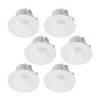 4 in. White Integrated LED Recessed Ceiling Light Retrofit Trim at 3000K Soft White Low Glare Deep Baffle (6-Pack) by Halo -Halo Shop halo recessed lighting trims rld4069301ewhr 6pk 64 1000
