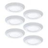 4 in. 2700K-5000K Selectable CCT Surface Integrated LED Downlight White Recessed Light with Round Trim, (6-Pack) by Halo