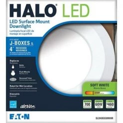 SLD 4 in. White Integrated LED Recessed Retrofit Ceiling Mount Trim with 90 CRI, 3000K Soft White by Halo -Halo Shop halo recessed lighting trims sld405930whr d4 1000
