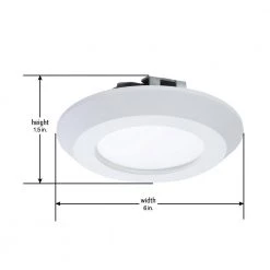 SLD 4 in. White Integrated LED Recessed Retrofit Ceiling Mount Trim with 90 CRI, 3000K Soft White by Halo -Halo Shop halo recessed lighting trims sld405930whr fa 1000