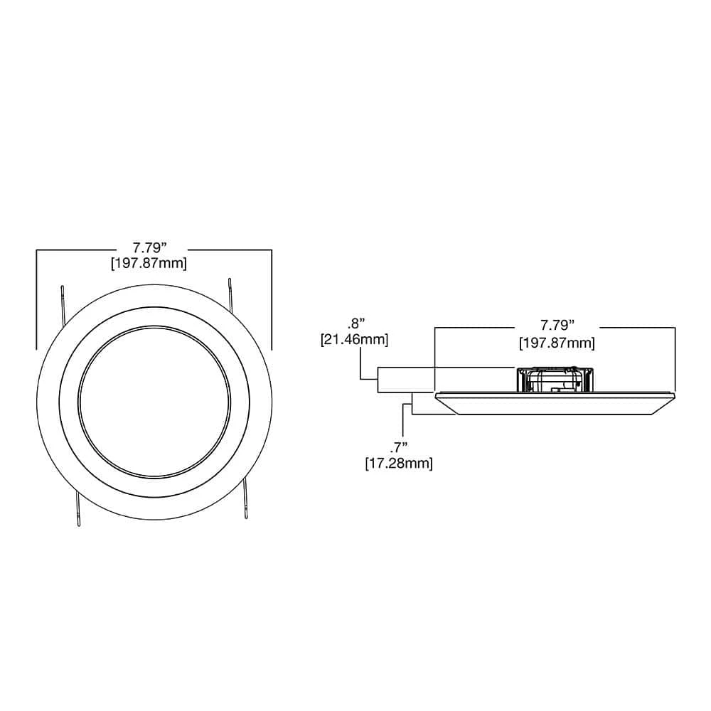 SLDSL6 Series 6 in. 2700K-5000K Selectable CCT Surface Integrated LED Downlight Recessed Light with White Round Trim by Halo 5 SLDSL6 Series 6 in. 2700K-5000K Selectable CCT Surface Integrated LED Downlight Recessed Light with White Round Trim by Halo - Image 3