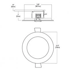 6 in. Canless Downlight 3500 CCT, Round Integrated LED, White Recessed Light, Direct Mount Trim, 600 Lumens by Halo -Halo Shop halo recessed lighting trims smd6r6935whdm c3 1000