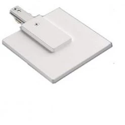 Lazer Track Lighting White Live End Feed with Junction Box Cover by Halo