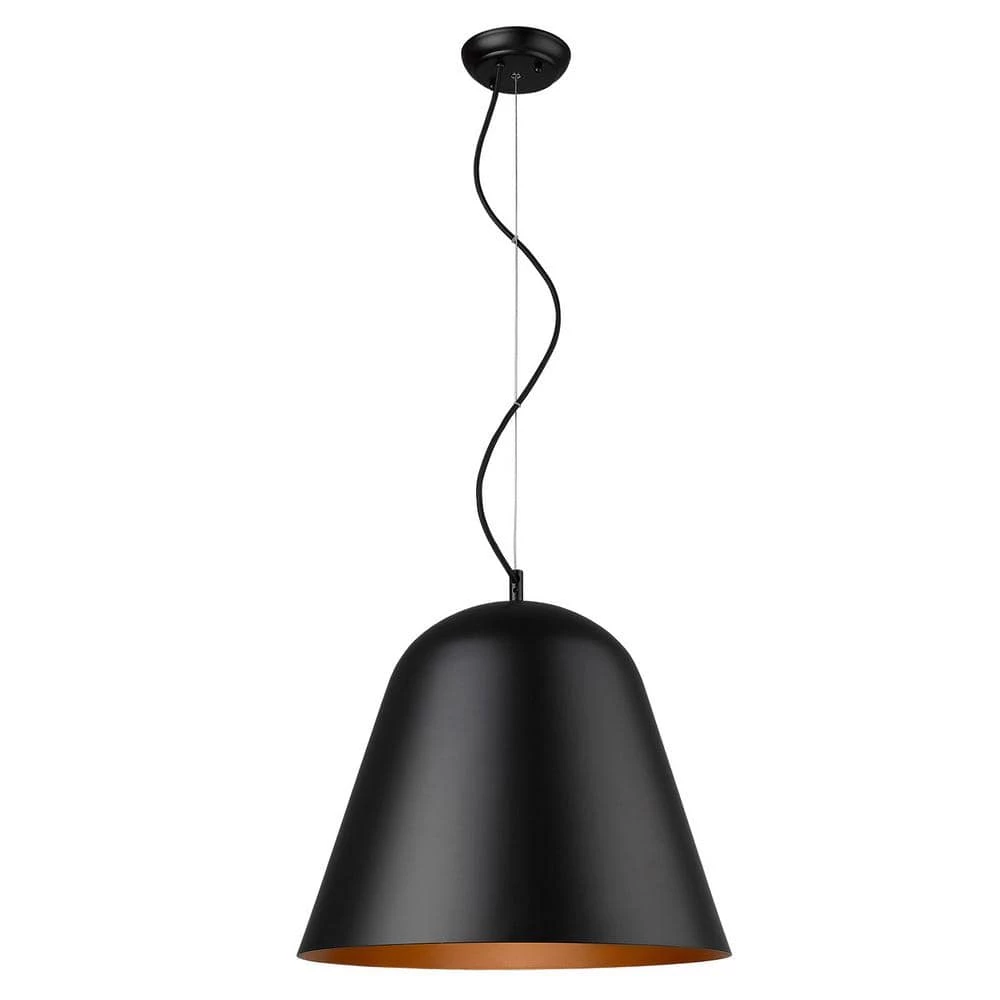 Knell 1-Light Matte Black Pendant by Trend Lighting 3 Knell 1-Light Matte Black Pendant by Trend Lighting