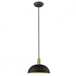 Ingo 1-Light Matte Black Pendant by Trend Lighting