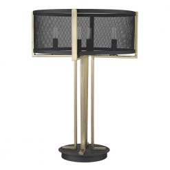 Trend Home 25 in. Matte Black and Brass Table Lamp by Trend Lighting
