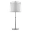 Nimbus 30.25 in. 1-Light Metallic Silver And Polished Chrome Table Lamp With Sheer Snow Double Shantung Shade by Trend Lighting -Halo Shop metallic silver polished chrome trend lighting table lamps bt7143 64 1000