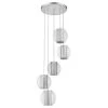 Phoenix 5-Light Metallic Silver Pendant With Acrylic And Steel Shades by Trend Lighting 1 Phoenix 5-Light Metallic Silver Pendant With Acrylic And Steel Shades by Trend Lighting -Halo Shop metallic silver trend lighting chandeliers tp6300 5 64 1000