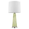 Chiara 29.75 in. 1-Light Apple Green Glass And Polished Chrome Table Lamp With Off-White Shantung Shade by Trend Lighting 2 Chiara 29.75 in. 1-Light Apple Green Glass And Polished Chrome Table Lamp With Off-White Shantung Shade by Trend Lighting -Halo Shop polished chrome trend lighting table lamps bt5762 64 1000