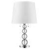 Palla 28.5 in. 2-Light Crystal And Polished Chrome Table Lamp With White Linen Shade by Trend Lighting 2 Palla 28.5 in. 2-Light Crystal And Polished Chrome Table Lamp With White Linen Shade by Trend Lighting -Halo Shop polished chrome trend lighting table lamps tt5800 64 1000