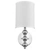 St. Clare 1-Light Polished Chrome Wall Sconce With White Linen 1/2 Round Shade by Trend Lighting 1 St. Clare 1-Light Polished Chrome Wall Sconce With White Linen 1/2 Round Shade by Trend Lighting -Halo Shop polished chrome trend lighting wall sconces tw6358 64 1000
