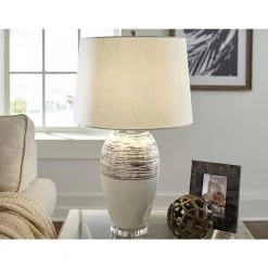 Trend Home 27 in. Cream Ceramic Table Lamp by Trend Lighting 14 Trend Home 27 in. Cream Ceramic Table Lamp by Trend Lighting -Halo Shop polished nickel trend lighting table lamps tt80154 44 1000