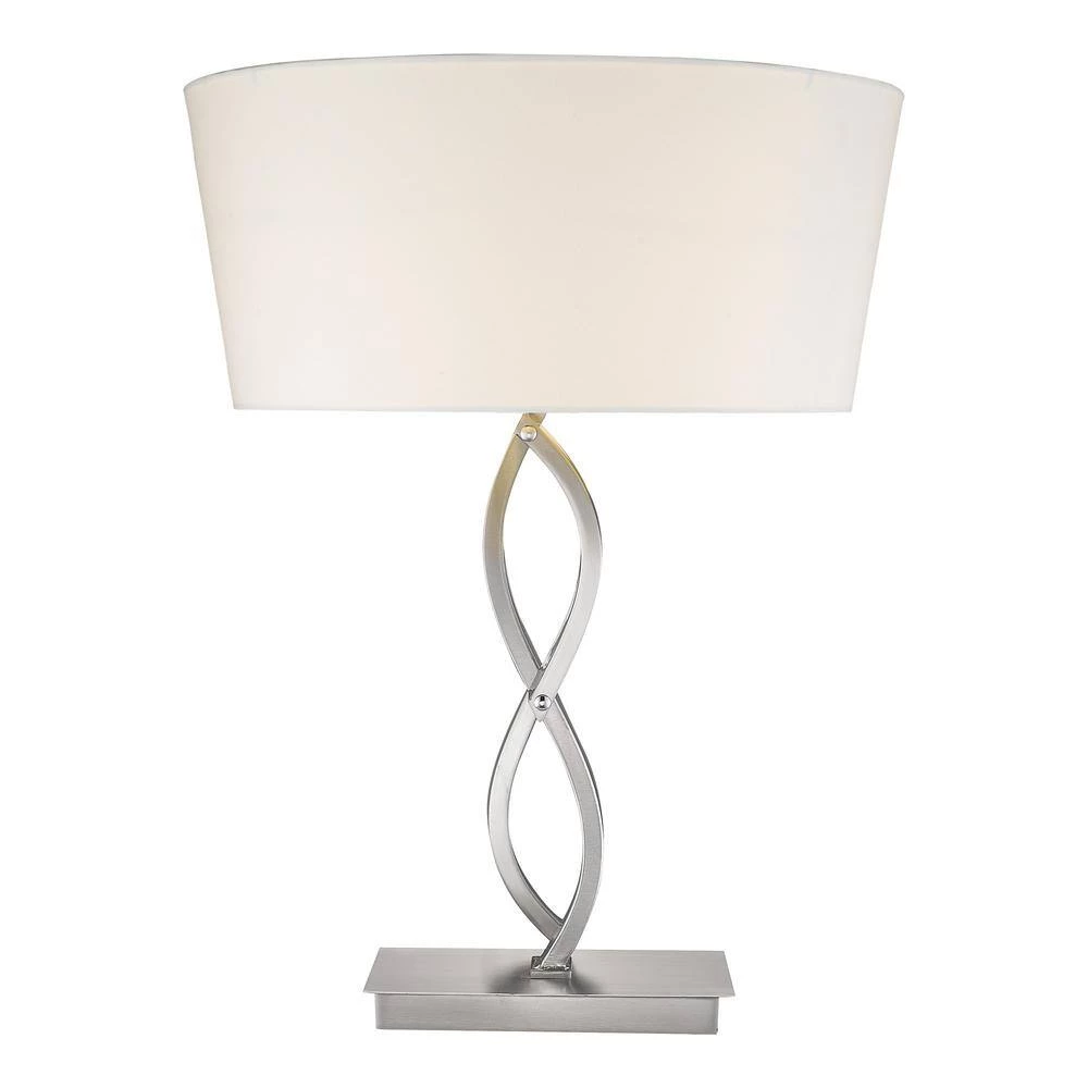 Trend Home 24.5 in. Satin Nickel Table Lamp by Trend Lighting 4 Trend Home 24.5 in. Satin Nickel Table Lamp by Trend Lighting - Image 2