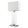 Shine 30.25 in. 1-Light Acrylic And Hand Painted Weathered Pewter Table Lamp With Off-White Shantung Shade by Trend Lighting 1 Shine 30.25 in. 1-Light Acrylic And Hand Painted Weathered Pewter Table Lamp With Off-White Shantung Shade by Trend Lighting -Halo Shop weathered pewter trend lighting table lamps tt7702 66 64 1000