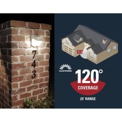 120-Degree White Motion Activated Sensor Outdoor Solar Powered Wedge Security Light by Halo -Halo Shop white halo flood lights msled300w 1d 1000