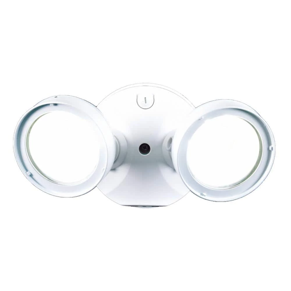TGS 2500 Lumen Selectable White Outdoor Integrated LED Flood Light w/Round Twin Heads, 4000K by Halo 3 TGS 2500 Lumen Selectable White Outdoor Integrated LED Flood Light w/Round Twin Heads, 4000K by Halo