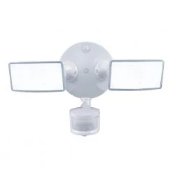 TGS 2500 Lumen Selectable White Motion Activated Outdoor Integrated LED Flood Light w/ Square Twin Heads, 4000K by Halo