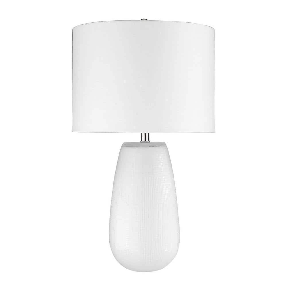 Trend Home 28 in. White Glass Table Lamp by Trend Lighting 2 Trend Home 28 in. White Glass Table Lamp by Trend Lighting