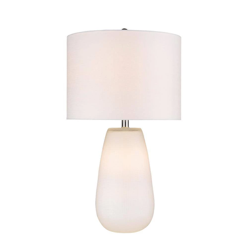 Trend Home 28 in. White Glass Table Lamp by Trend Lighting 3 Trend Home 28 in. White Glass Table Lamp by Trend Lighting - Image 2