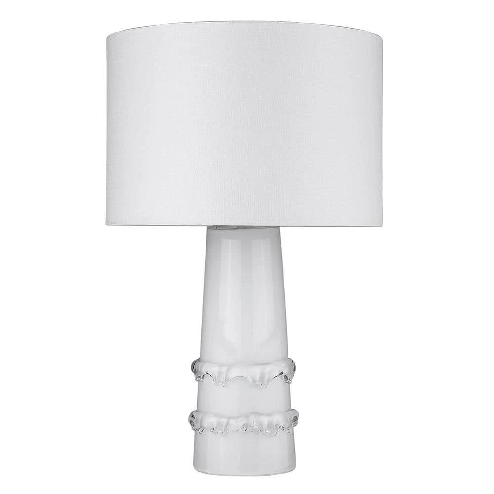 Trend Home 28.5 in. White Glass Table Lamp by Trend Lighting 3 Trend Home 28.5 in. White Glass Table Lamp by Trend Lighting